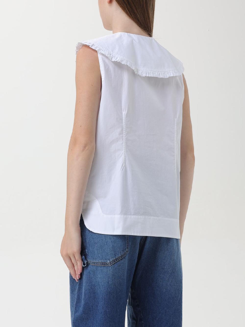 Giglio Camicia in popeline di cotone Ganni Offerta