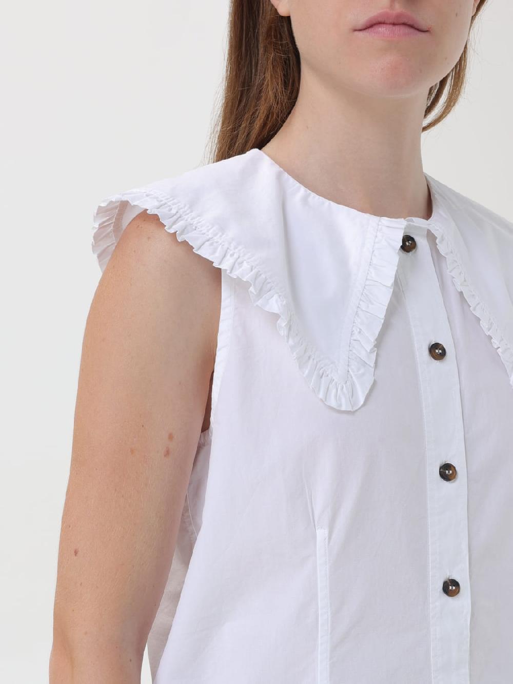 Giglio Camicia in popeline di cotone Ganni Offerta
