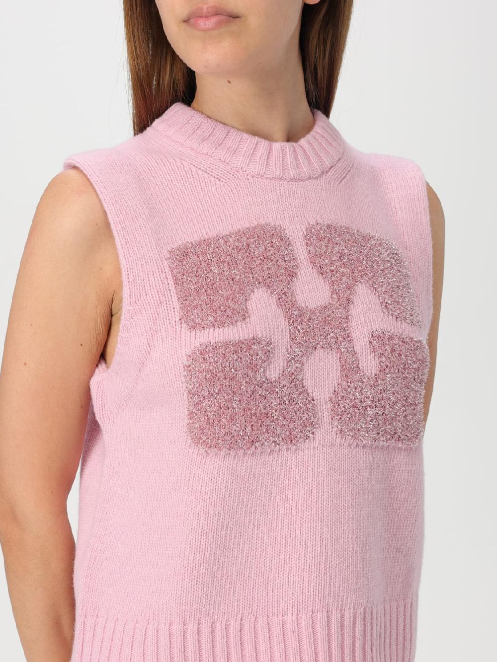 Giglio Maglia con logo metallic Ganni Sconto