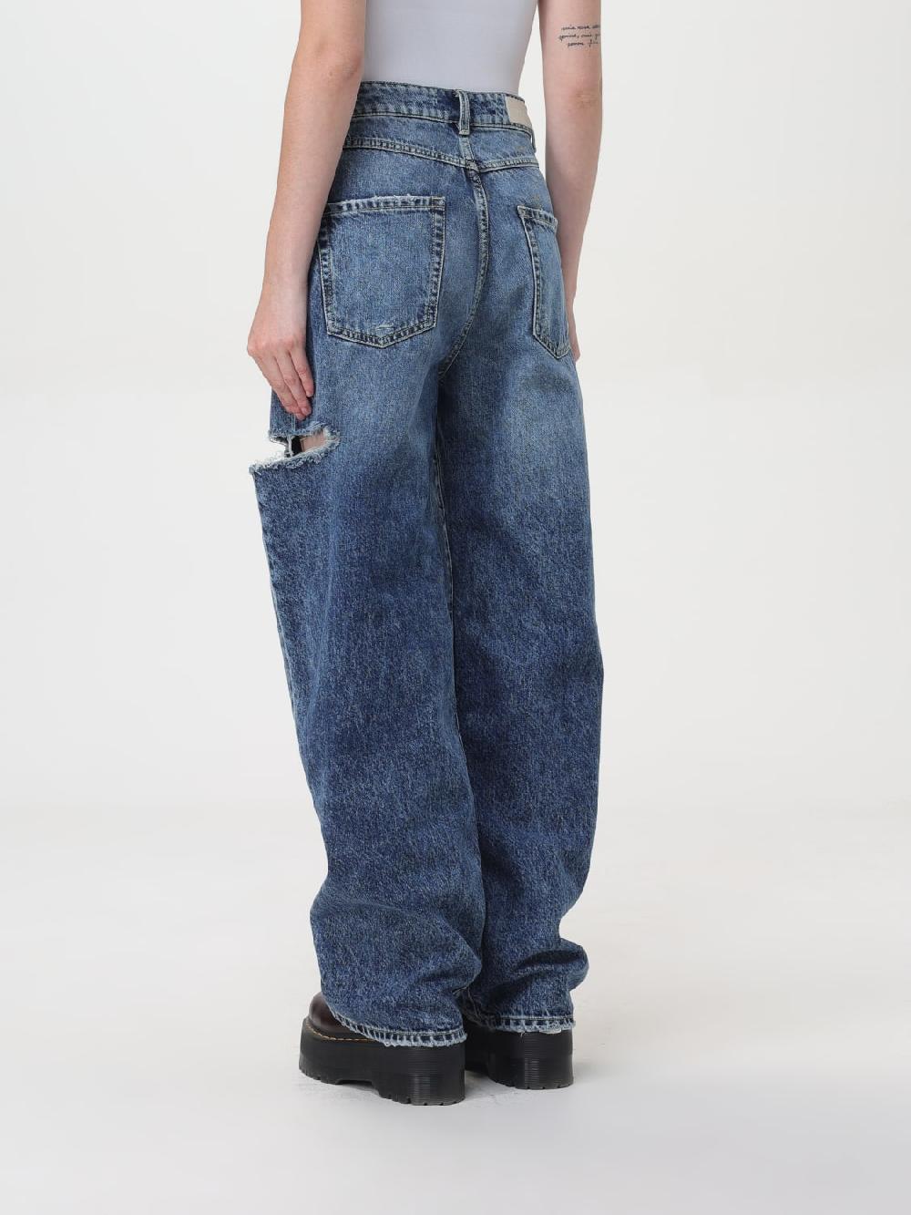 Giglio Jeans largo Poppy con rotture Icon Denim Los Angeles Soddisfazione Garantita