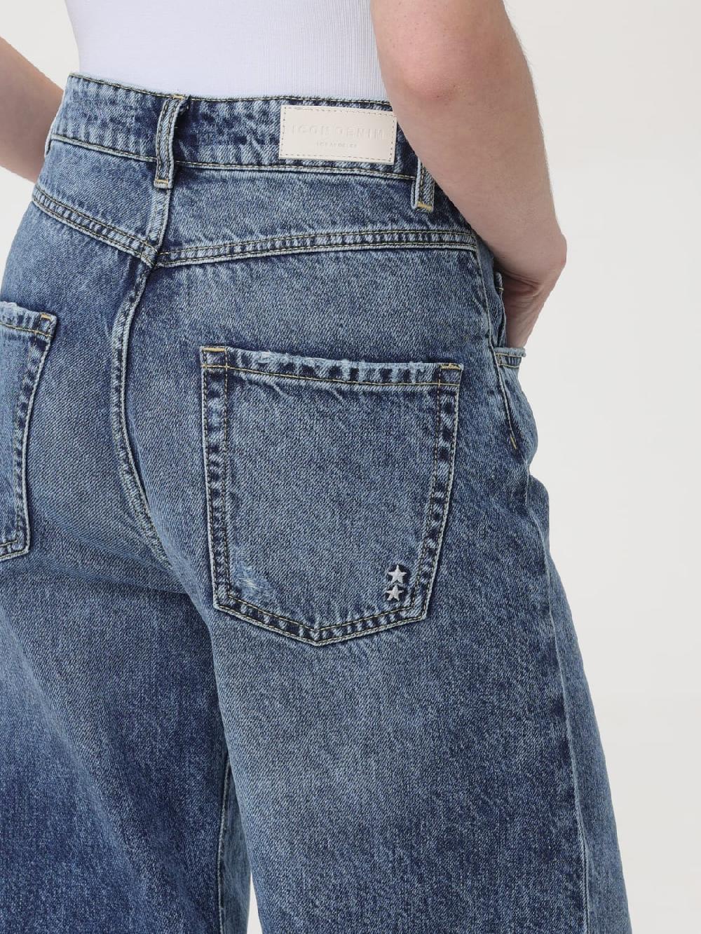 Giglio Jeans largo Poppy con rotture Icon Denim Los Angeles Soddisfazione Garantita