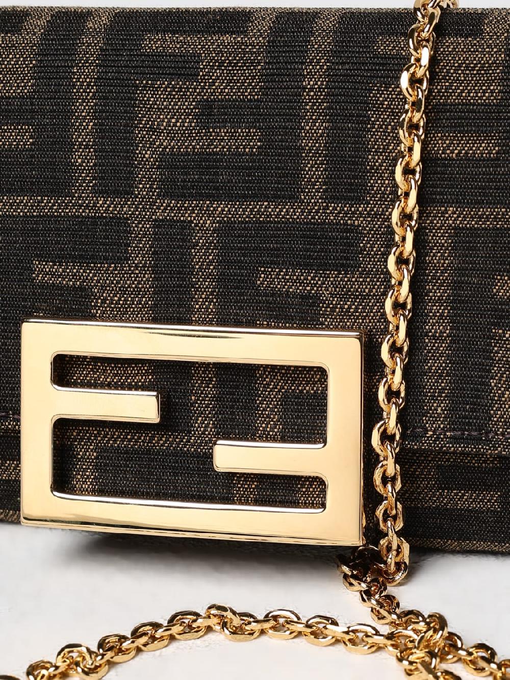 Giglio Borsa wallet Baguette Fendi in tessuto jacquard Vendite Flash