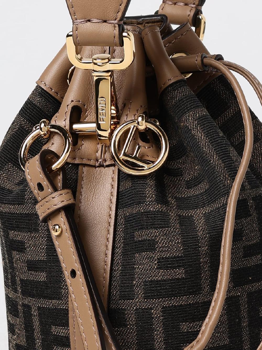 Giglio Borsa Mon Tresor Fendi in tessuto FF jacquard e pelle Affare Del Giorno