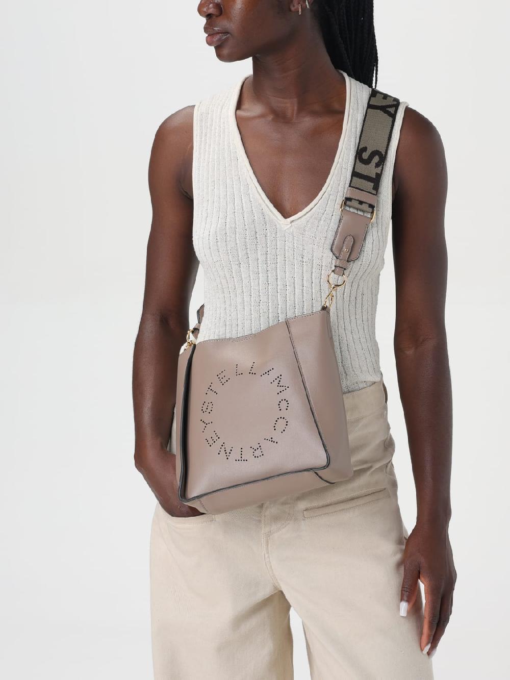 Giglio Borsa a tracolla con logo circolare Stella McCartney Sconto