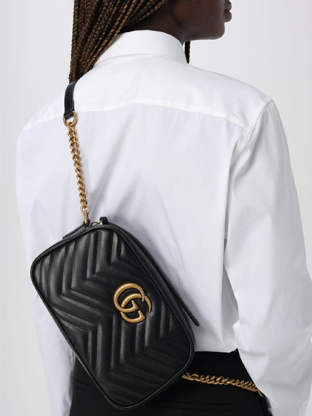 Giglio Borsa GG Marmont Gucci in nappa matelassè In Saldo
