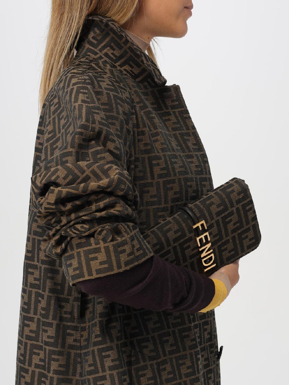 Giglio Borsa wallet On Chain Fendigraphy Fendi in tessuto jacquard Presa