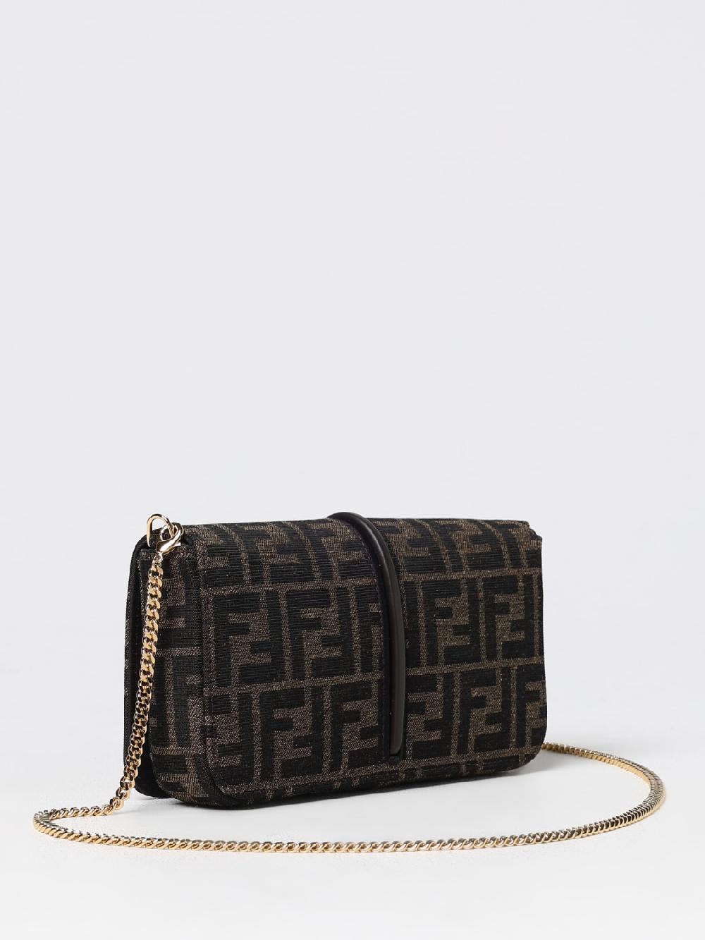 Giglio Borsa wallet On Chain Fendigraphy Fendi in tessuto jacquard Presa