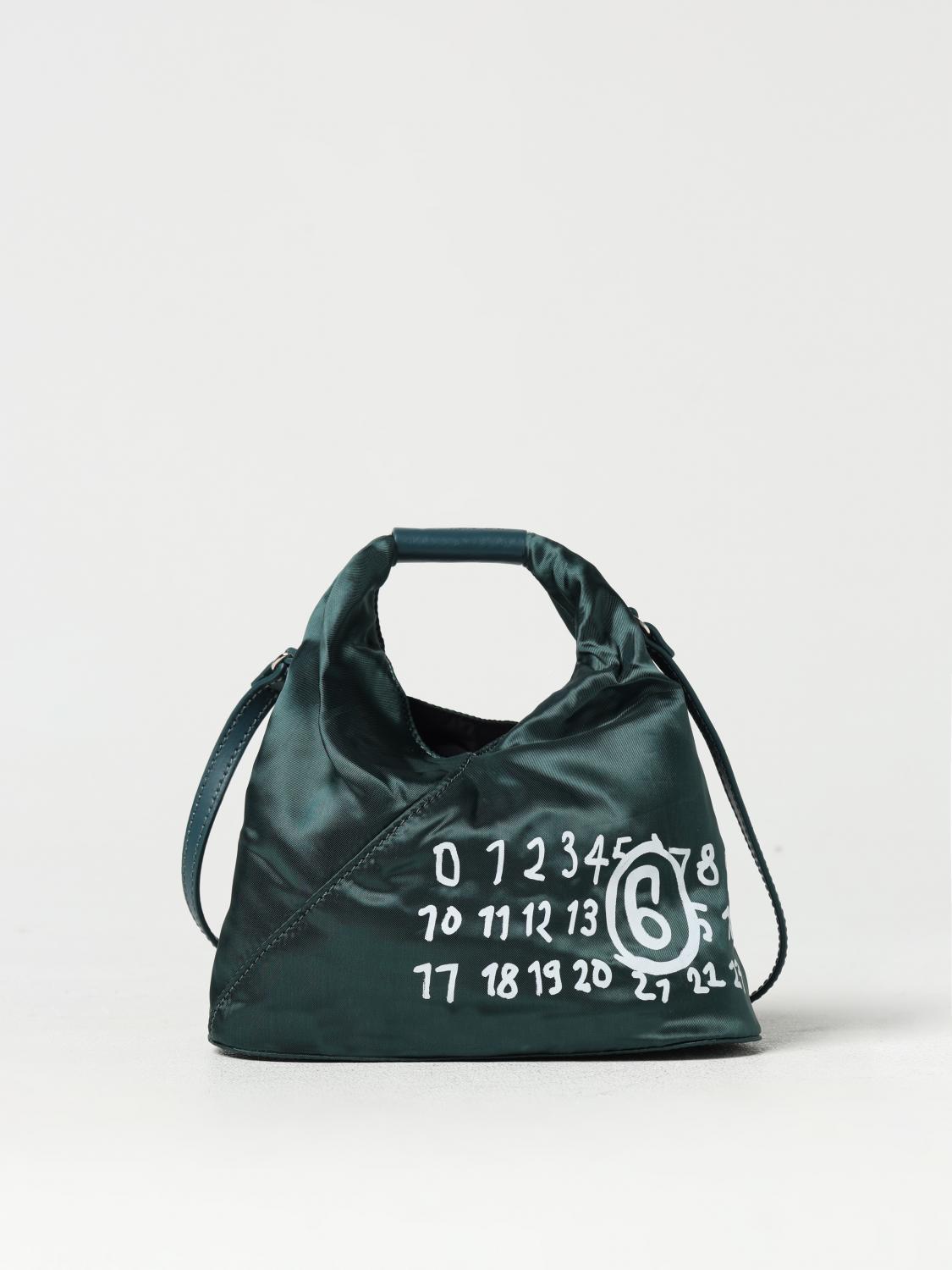 Giglio Borsa Japanese MM6 Maison Margiela in viscosa e pelle con stampa logo Vendite Flash