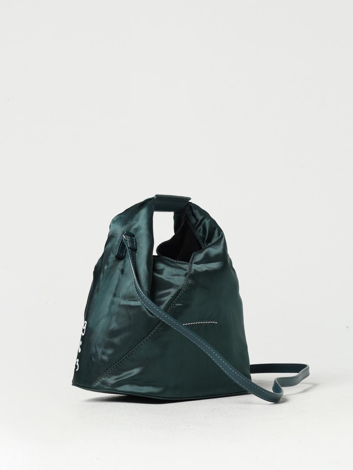 Giglio Borsa Japanese MM6 Maison Margiela in viscosa e pelle con stampa logo Vendite Flash