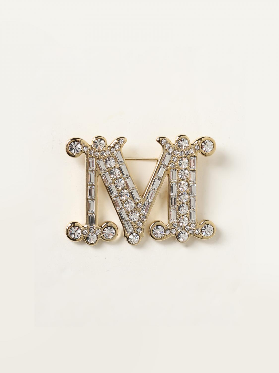 Giglio Spilla M Max Mara in ottone con strass incastonati 2025