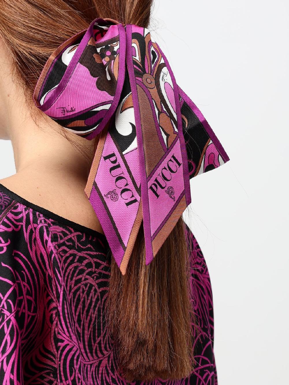 Giglio Bandeau Pucci in seta con stampa orchidee Qualità