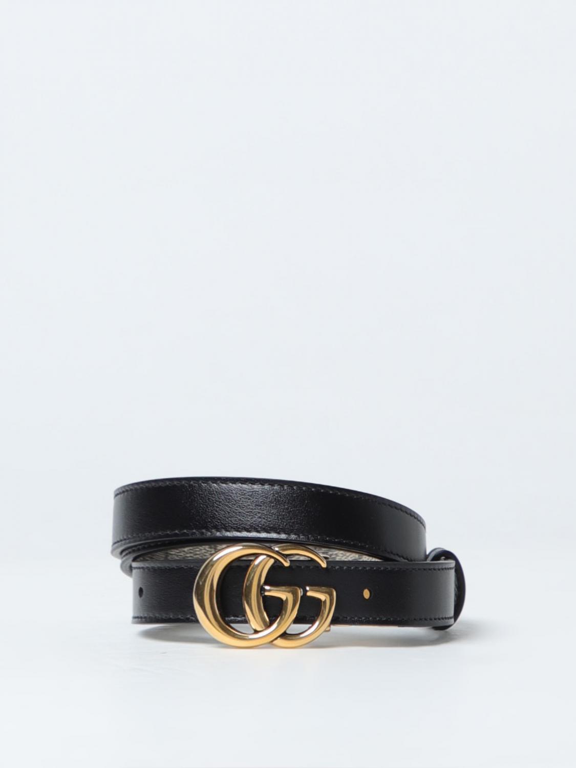 Giglio Cintura Marmont Gucci reversibile in pelle e tessuto GG Supreme Soddisfazione Garantita