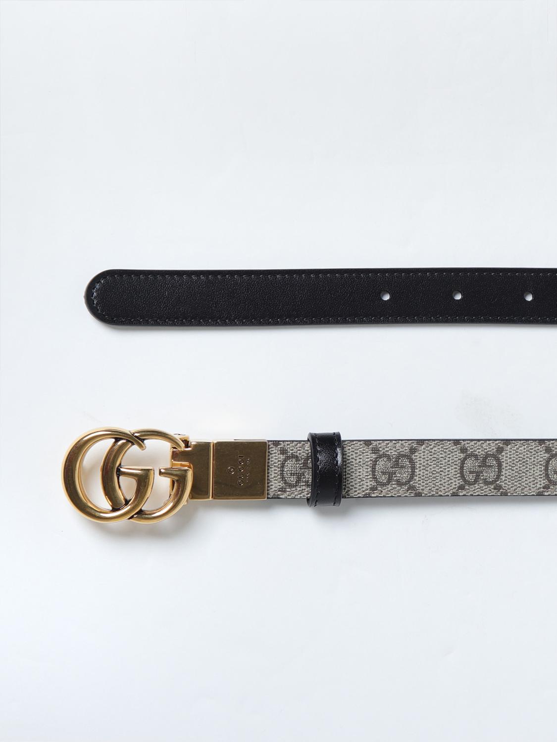 Giglio Cintura Marmont Gucci reversibile in pelle e tessuto GG Supreme Soddisfazione Garantita