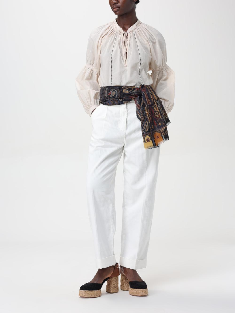 Giglio Sciarpa Etro in lana e seta con Paisley all over Vendita calda
