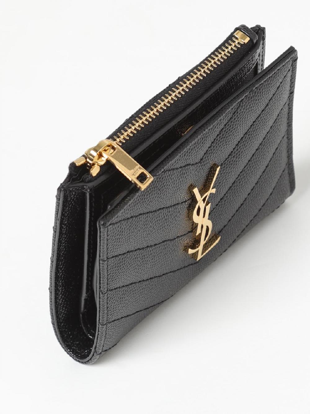 Giglio Portafoglio Saint Laurent in pelle grain de poudre Shopping Online