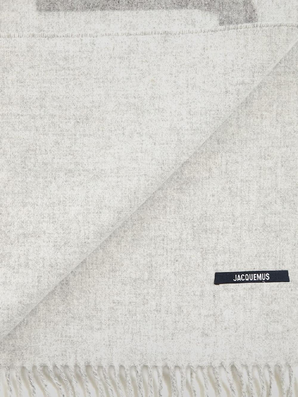Giglio Sciarpa con maxi logo Jacquemus in lana Saldi Di Fabbrica