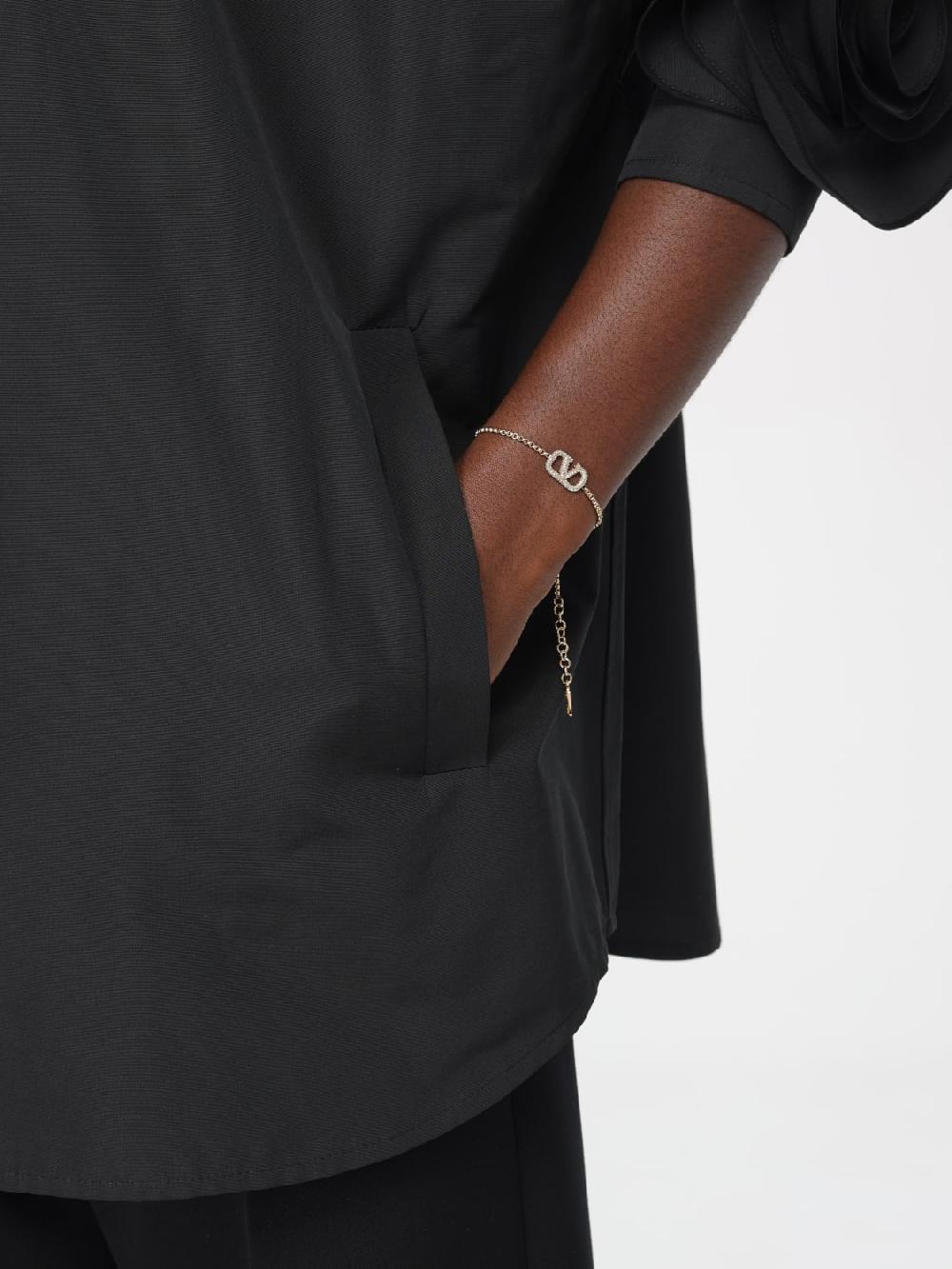 Giglio Bracciale VLogo Signature Valentino Garavani in ottone con strass Nuovo