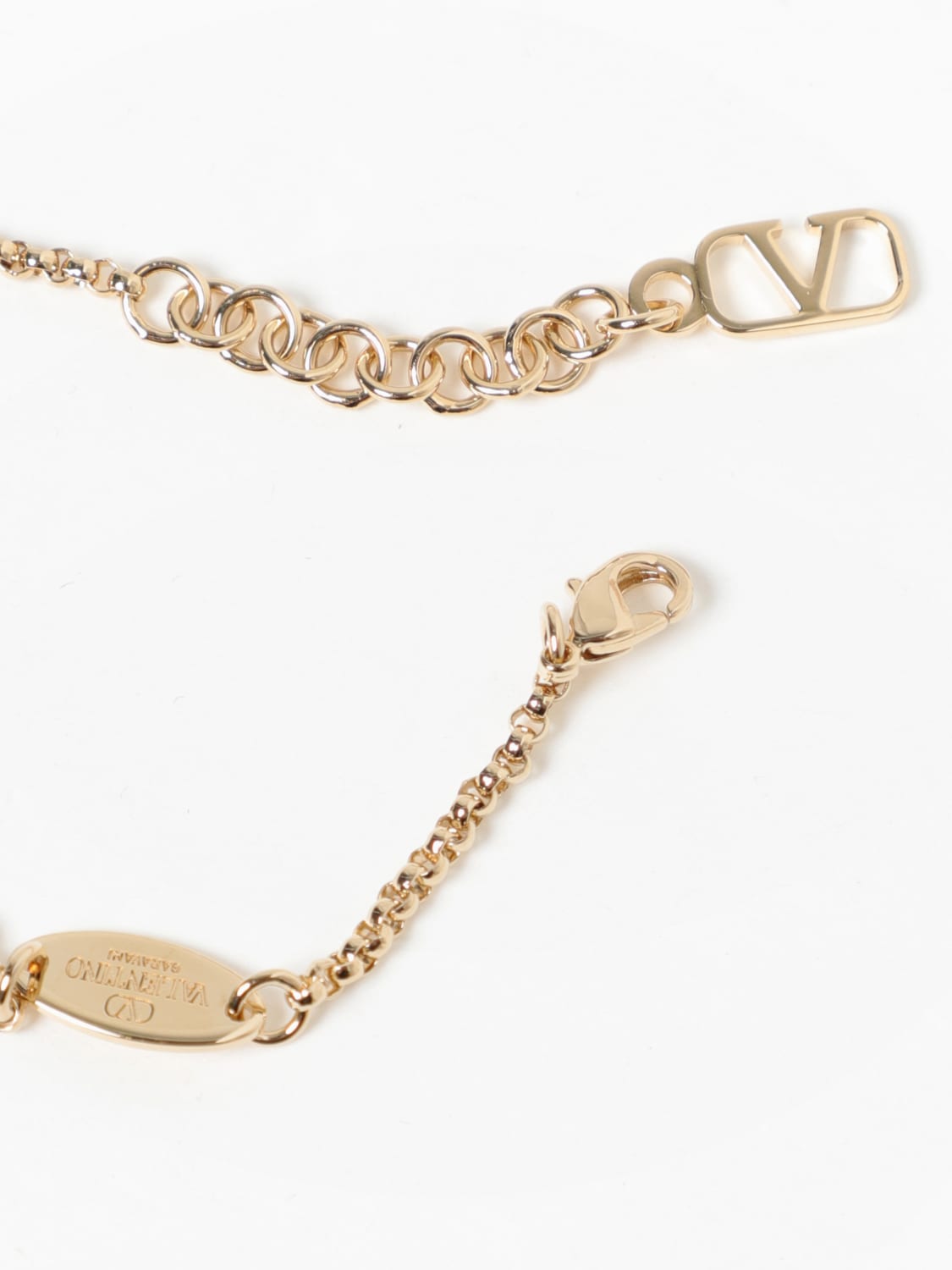 Giglio Bracciale VLogo Signature Valentino Garavani in ottone con strass Nuovo
