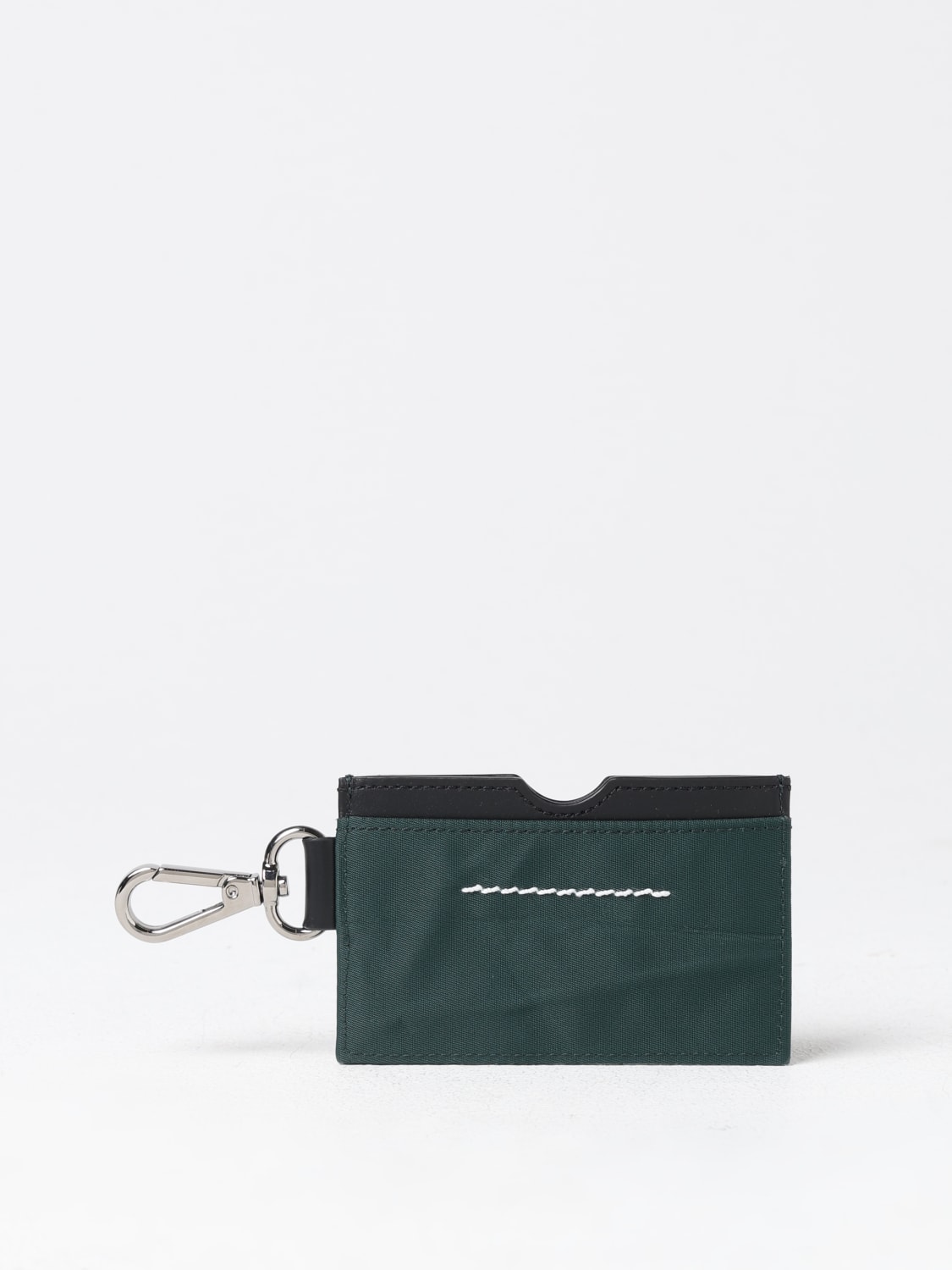 Giglio Portacarte di credito Numeric MM6 Maison Margiela in pelle e nylon Sottocosto