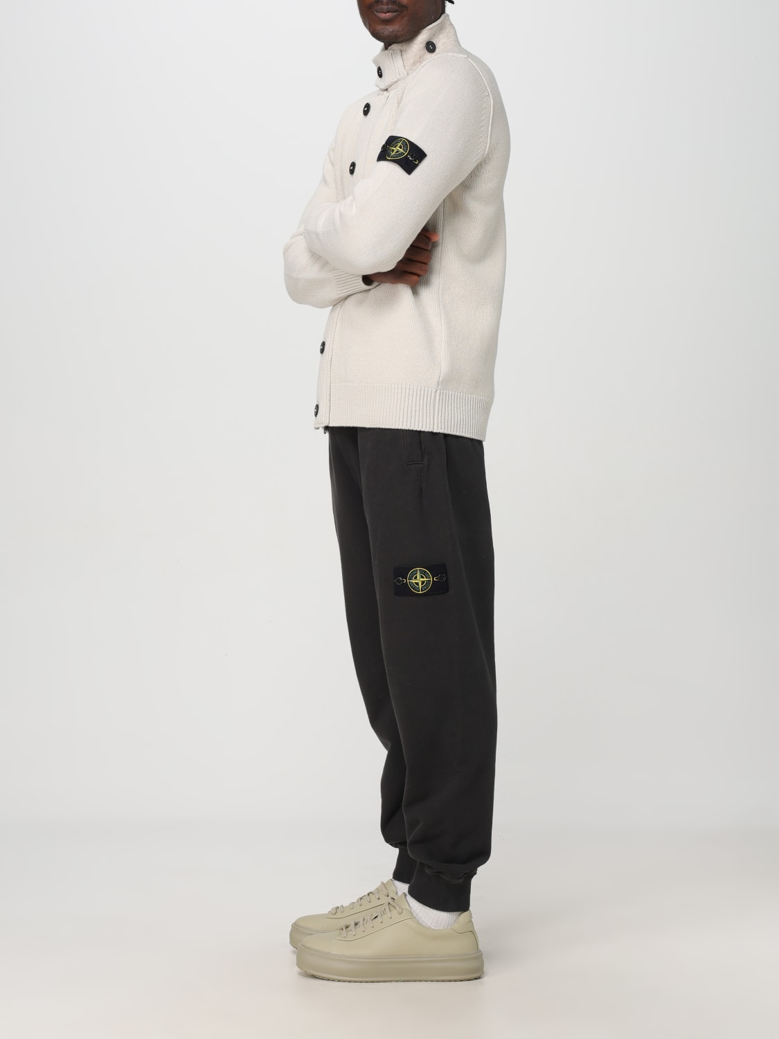 Giglio Cardigan in misto lana con bottoni Stone Island Acquista Ora