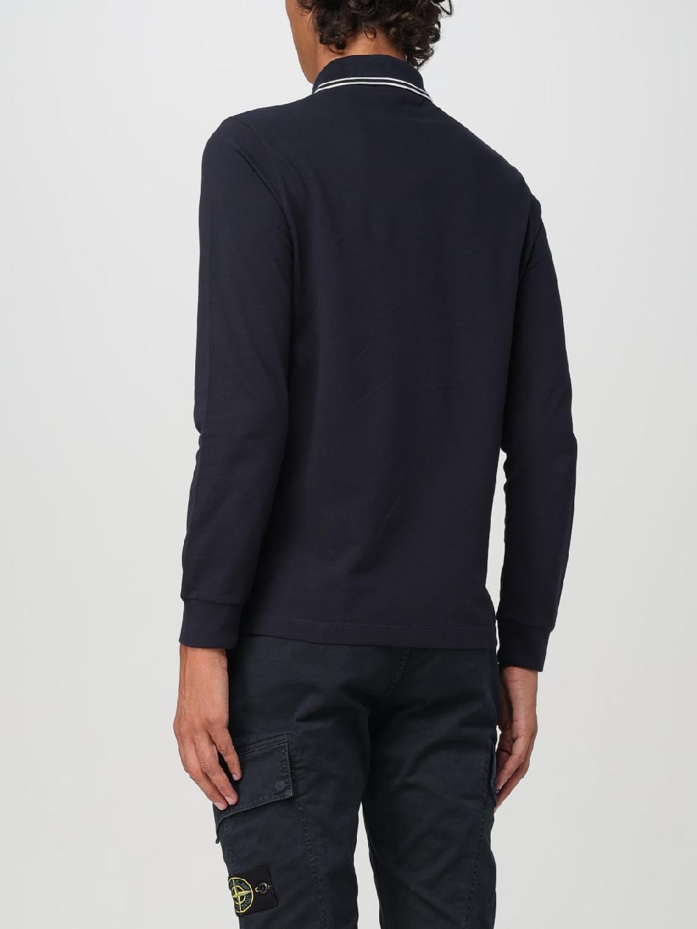 Giglio Polo Stone Island in cotone In Saldo