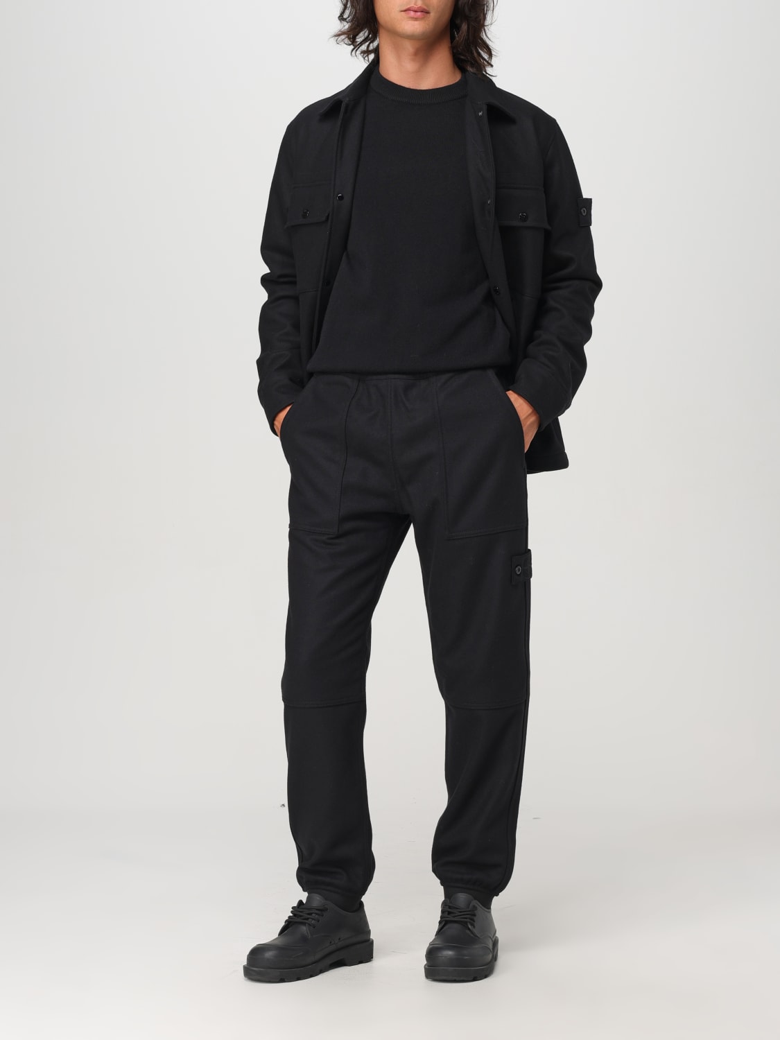 Giglio Overshirt Stone Island in misto lana Offerte stagionali