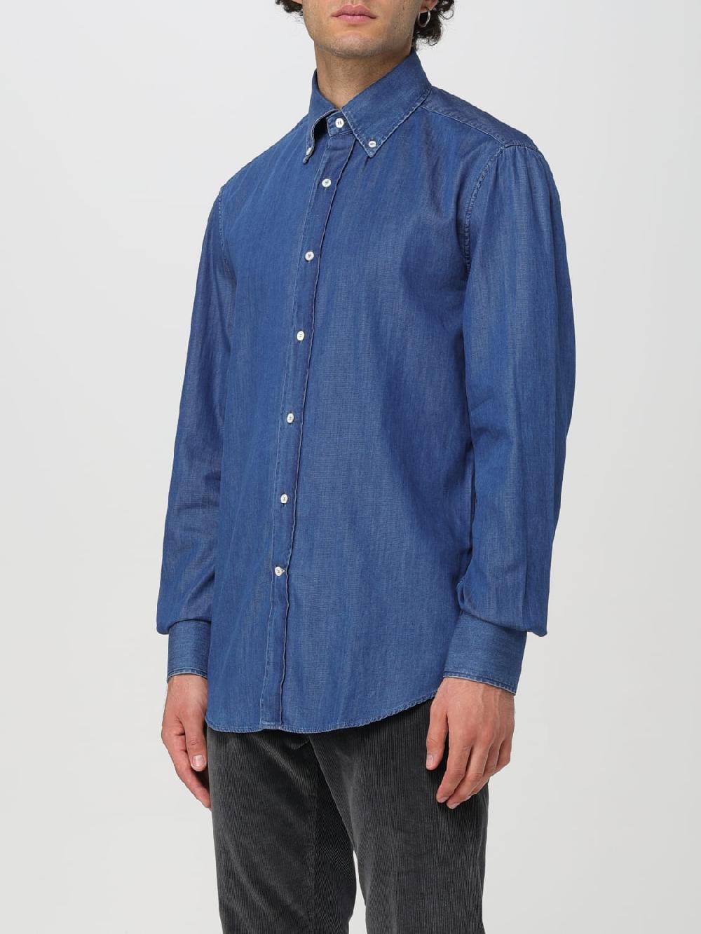 Giglio Camicia Brunello Cucinelli in denim di cotone Negozi Online