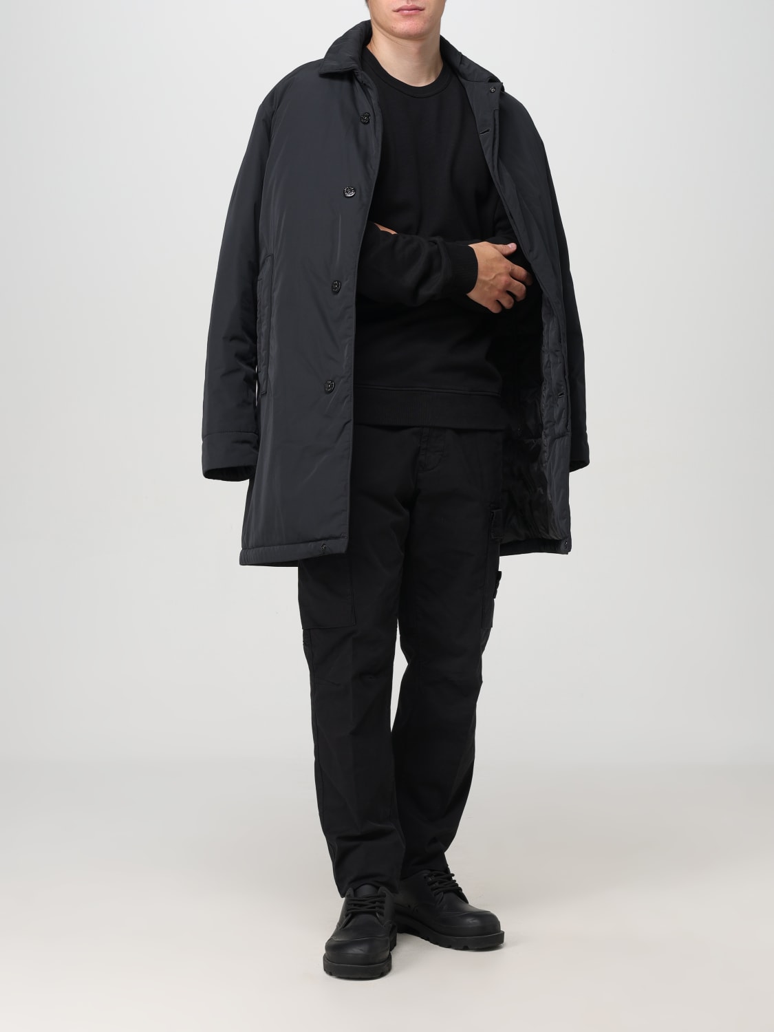 Giglio Cappotto in micro twill Stone Island Outlet