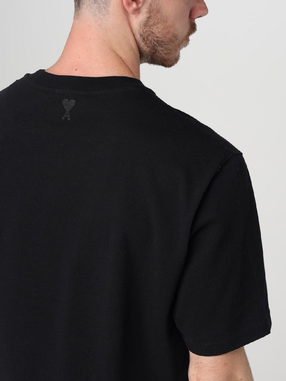 Giglio T-shirt in cotone con logo Ami Paris Negozio
