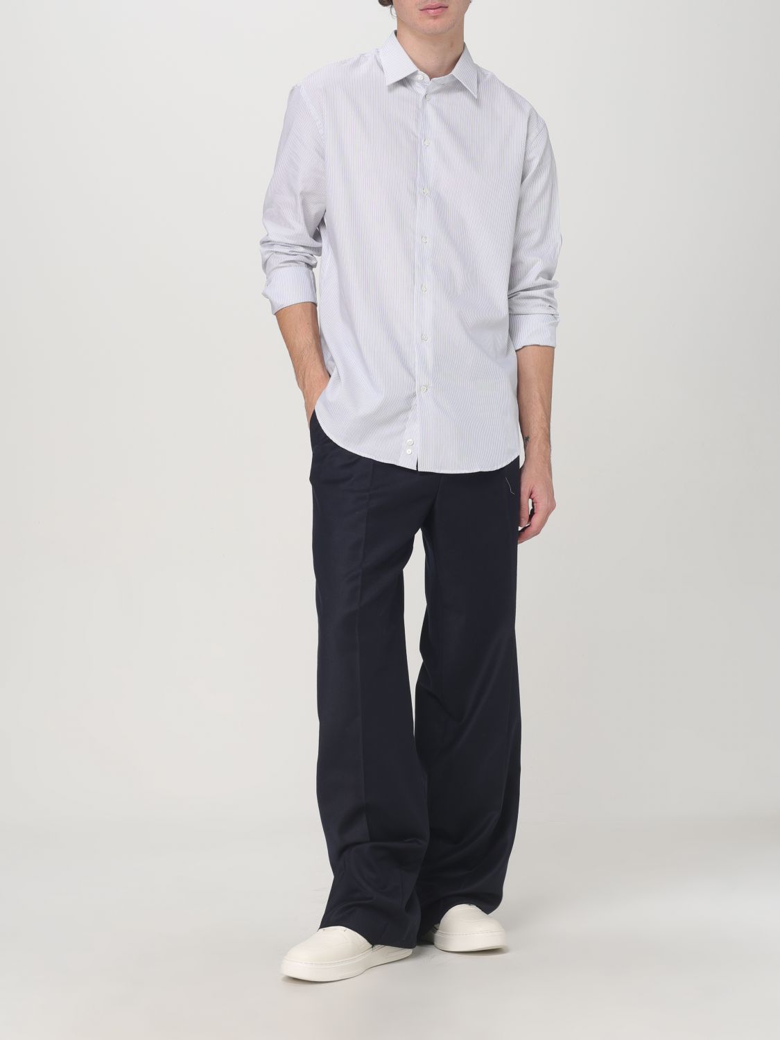 Giglio Pantalone Emporio Armani in lana vergine 50% di sconto per tempo limitato