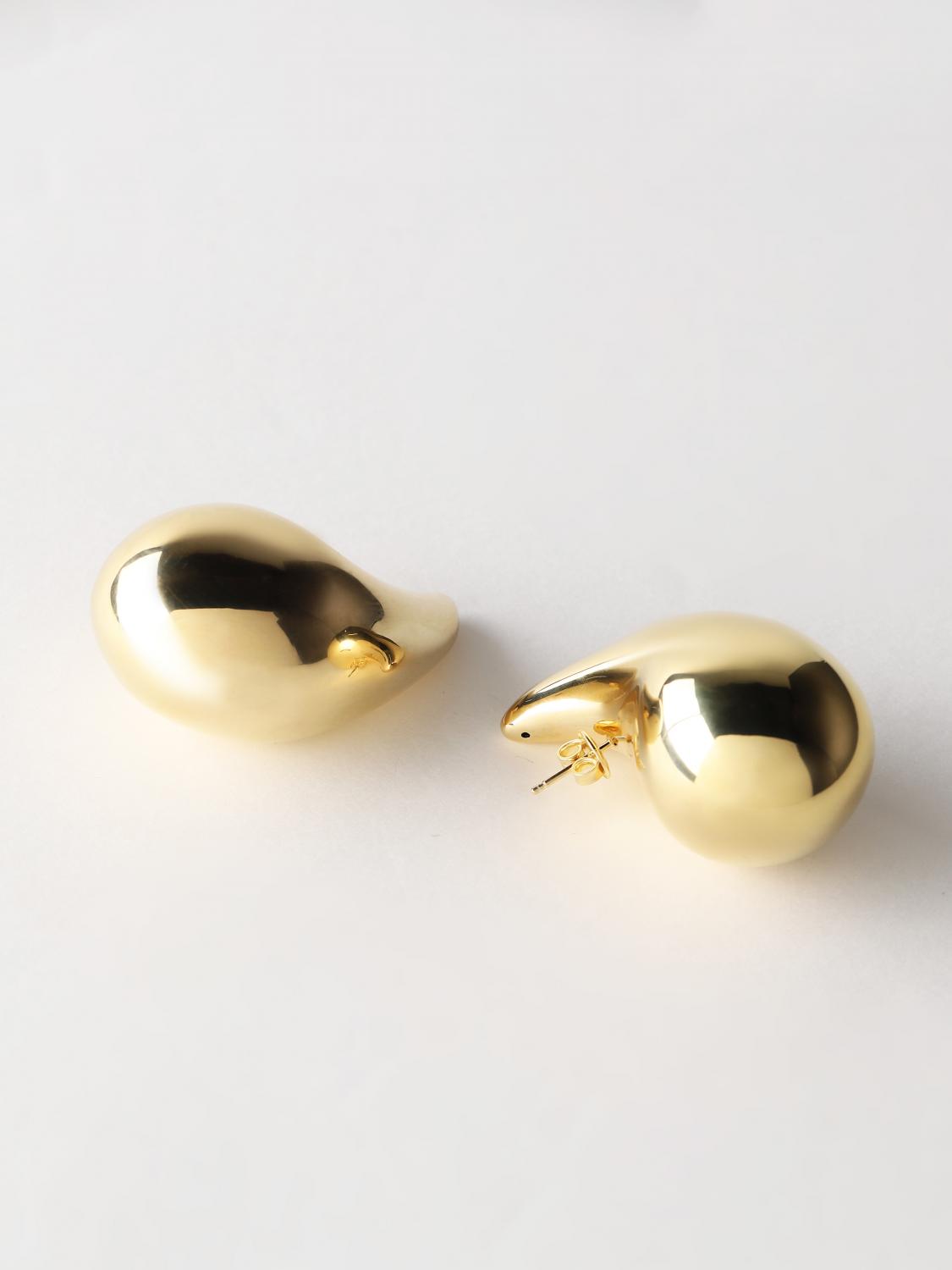 Giglio Orecchini Drop Grandi Bottega Veneta in argento 925 placcato oro 18 kt Presa