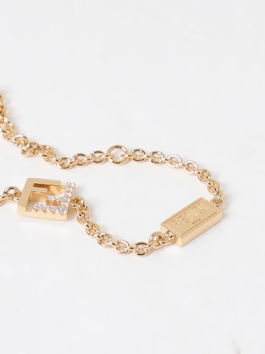Giglio Bracciale Forever Fendi in ottone con strass Offerta