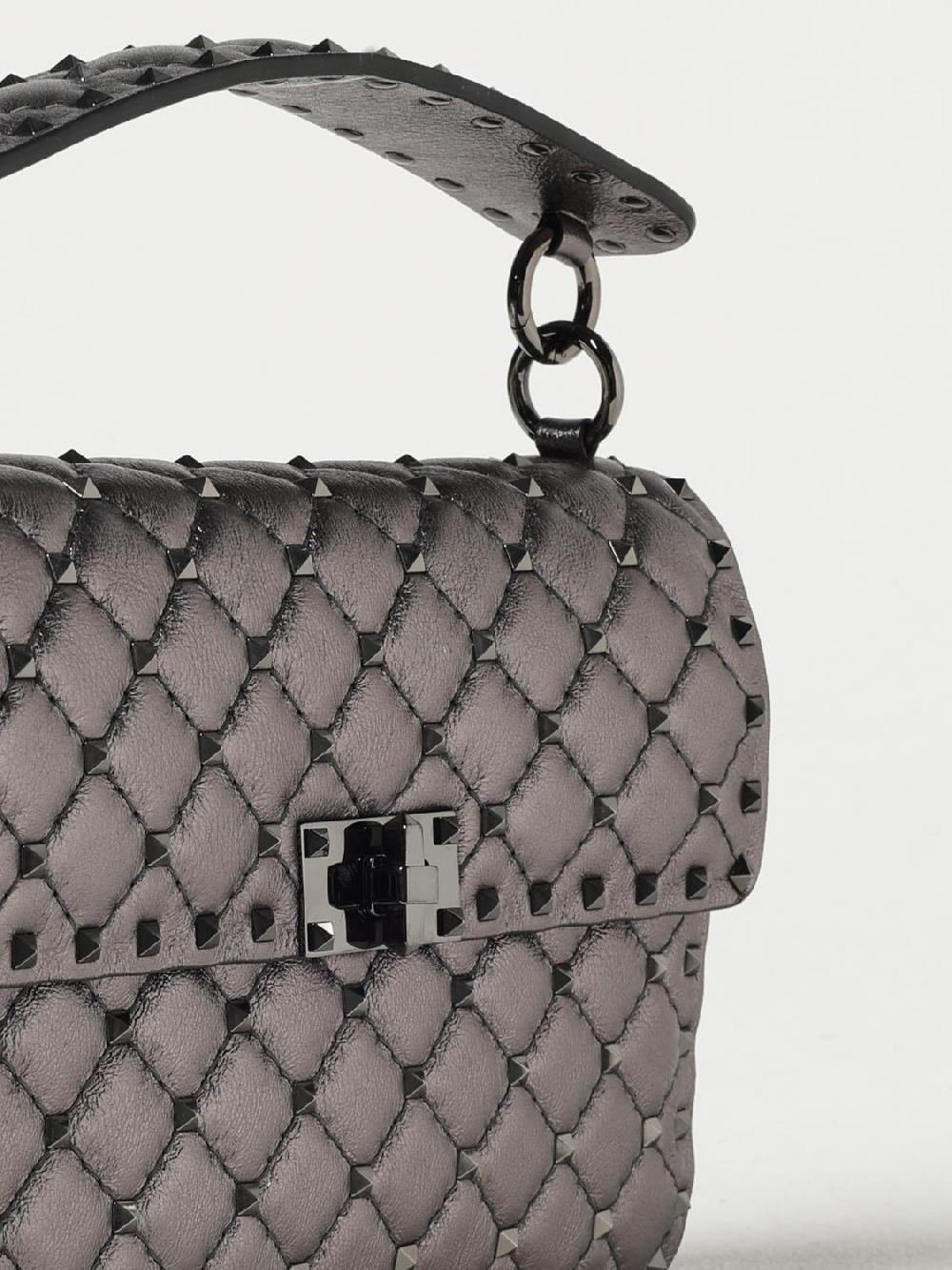 Giglio Borsa Rockstud Spike Valentino Garavani in nappa laminata matelassè In Saldo