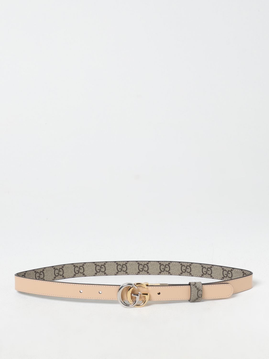 Giglio Cintura Marmont Gucci reversibile in pelle e tessuto GG Supreme Nuova