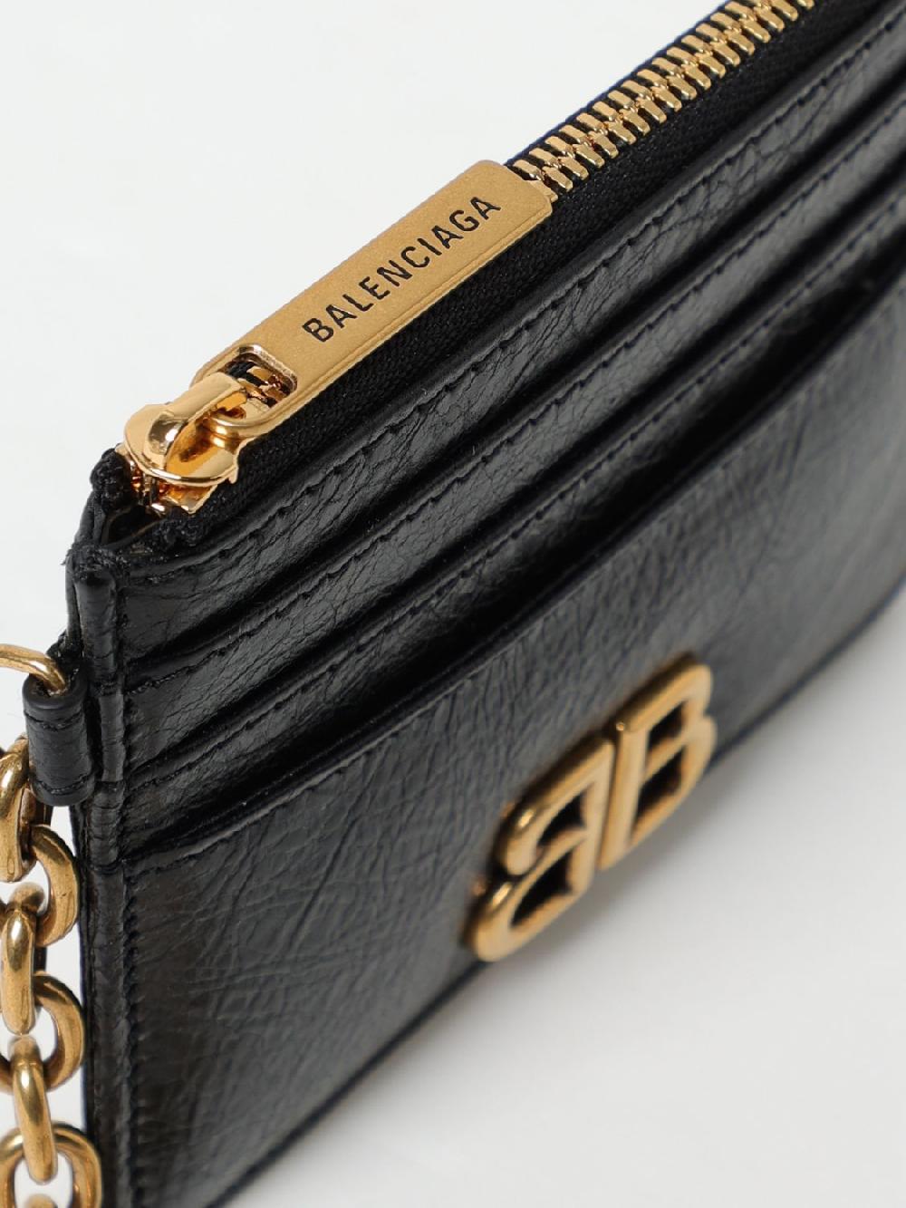 Giglio Portacarte di credito Monaco Balenciaga in pelle Arena Promozione