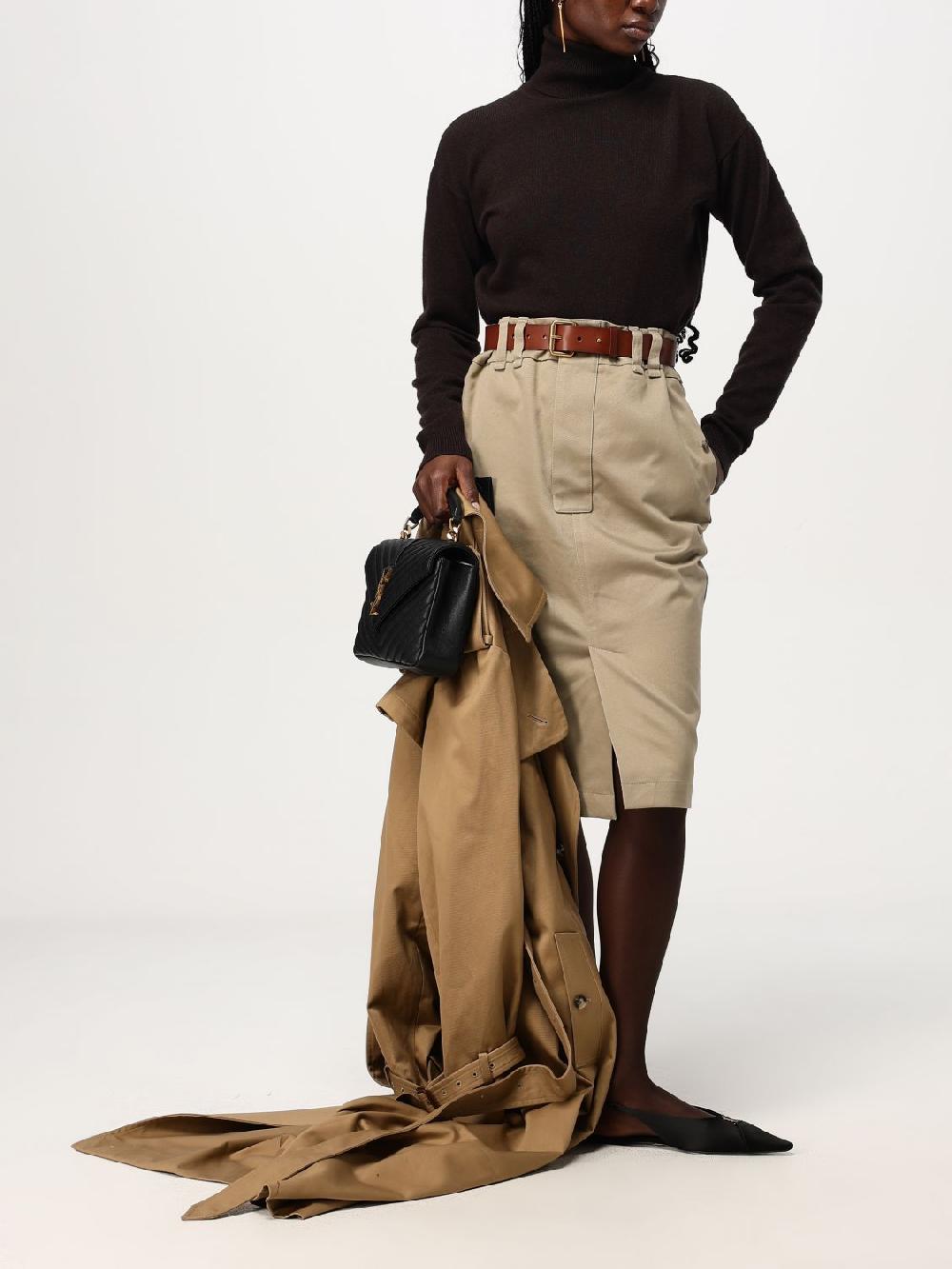 Giglio Gonna Saint Laurent in gabardine Sconto