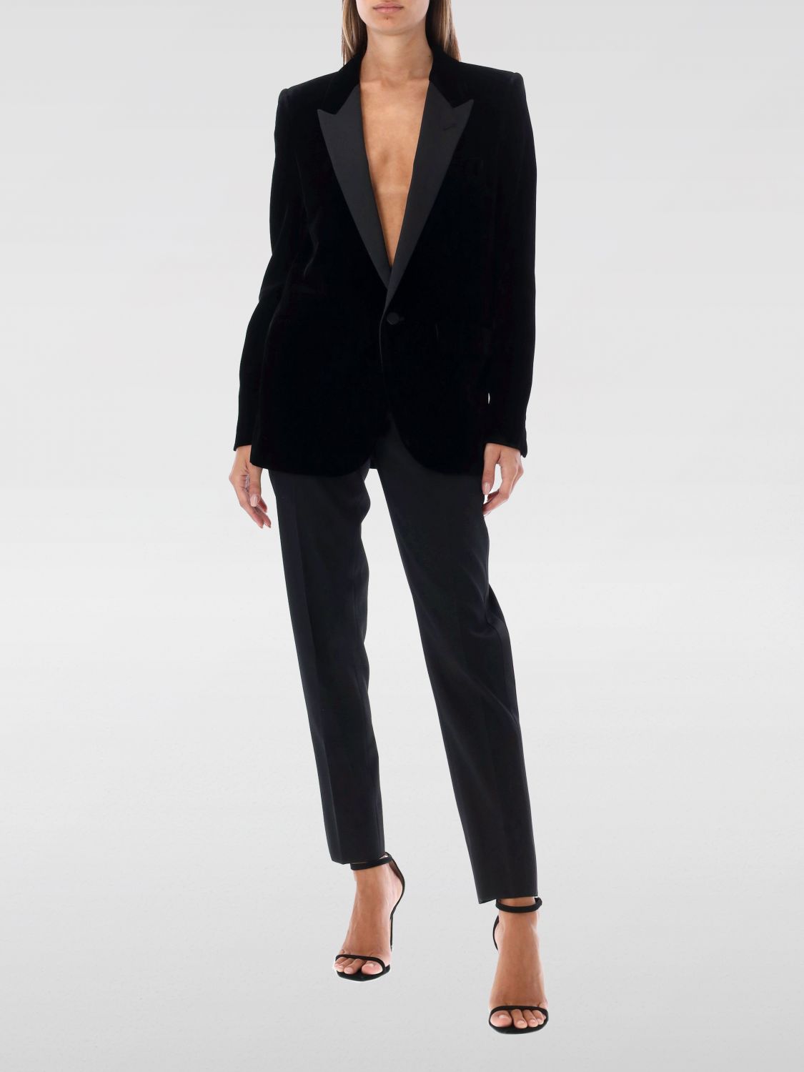 Giglio Blazer Saint Laurent in velluto Online