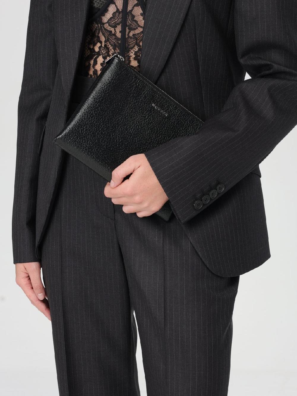 Giglio Clutch Alexander McQueen in pelle a grana Nuovo