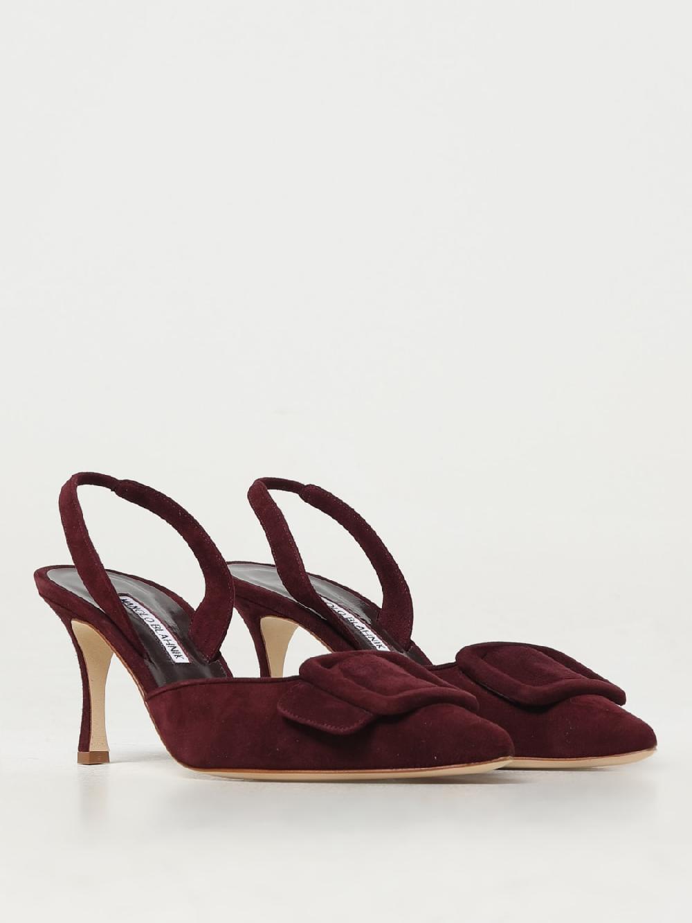 Giglio Slingback Maysli Manolo Blahnik in camoscio Spedizione Gratuita