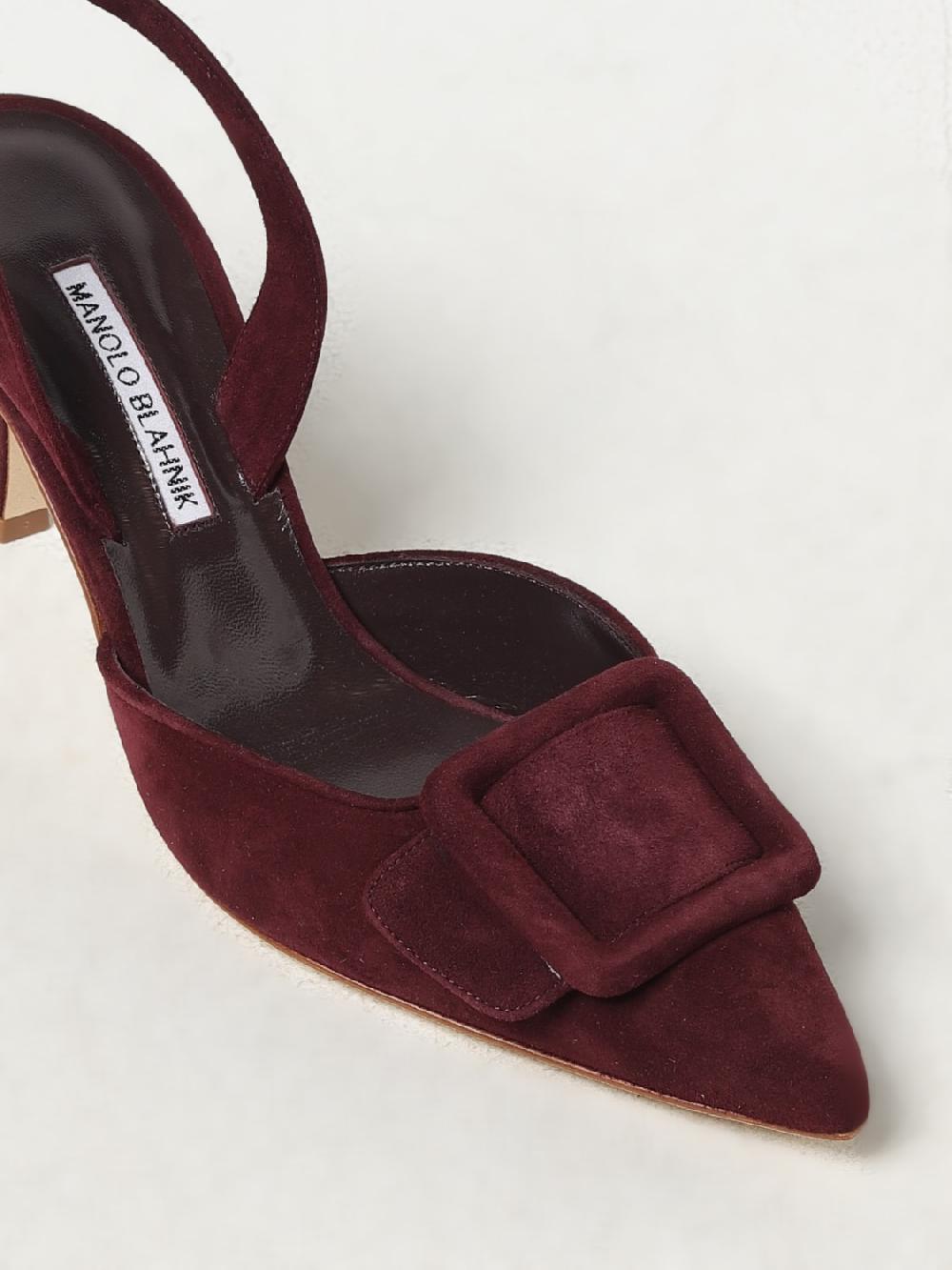 Giglio Slingback Maysli Manolo Blahnik in camoscio Spedizione Gratuita