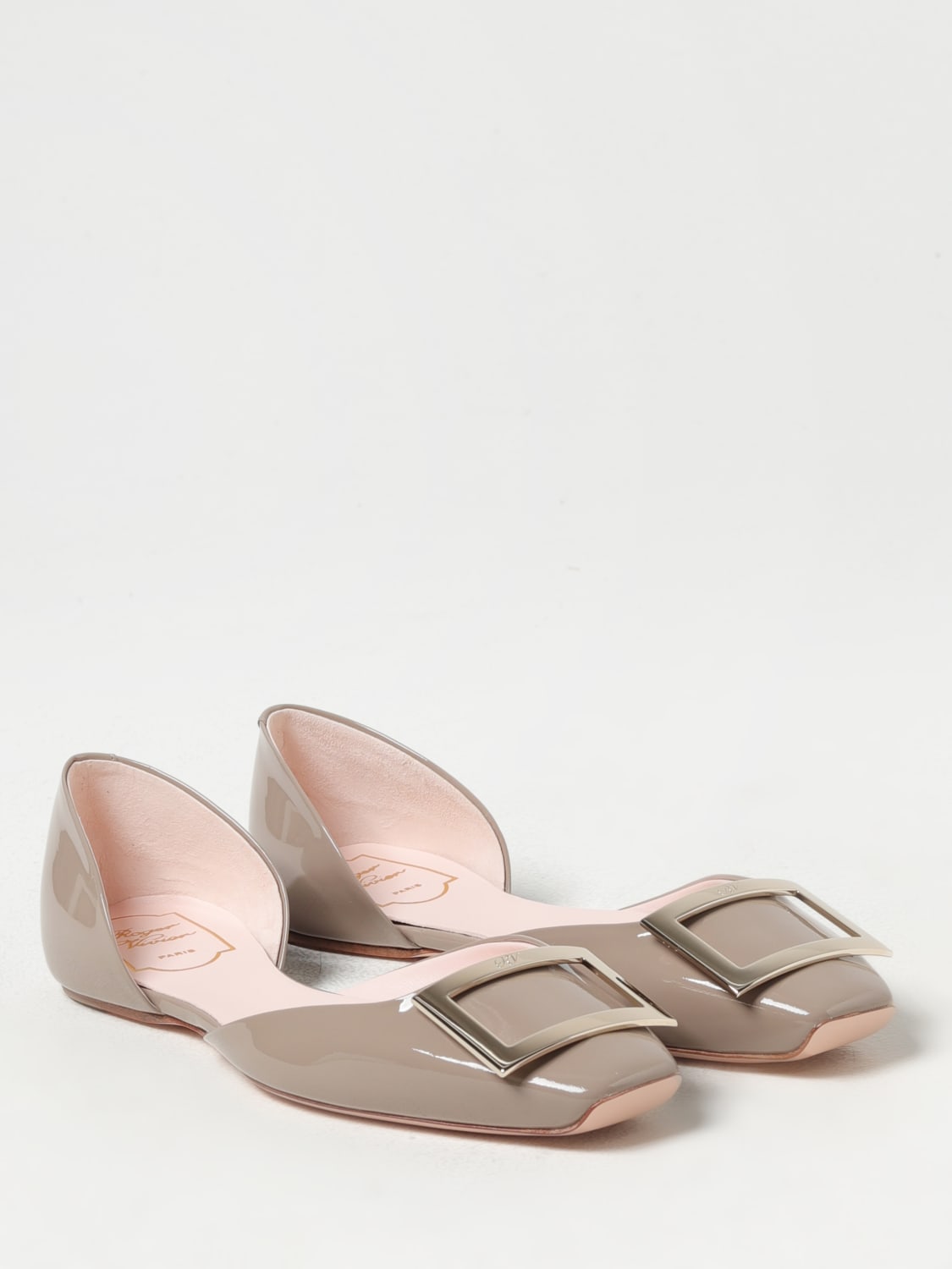 Giglio Ballerina Roger Vivier in vernice con fibbia decorativa Pezzi Unici