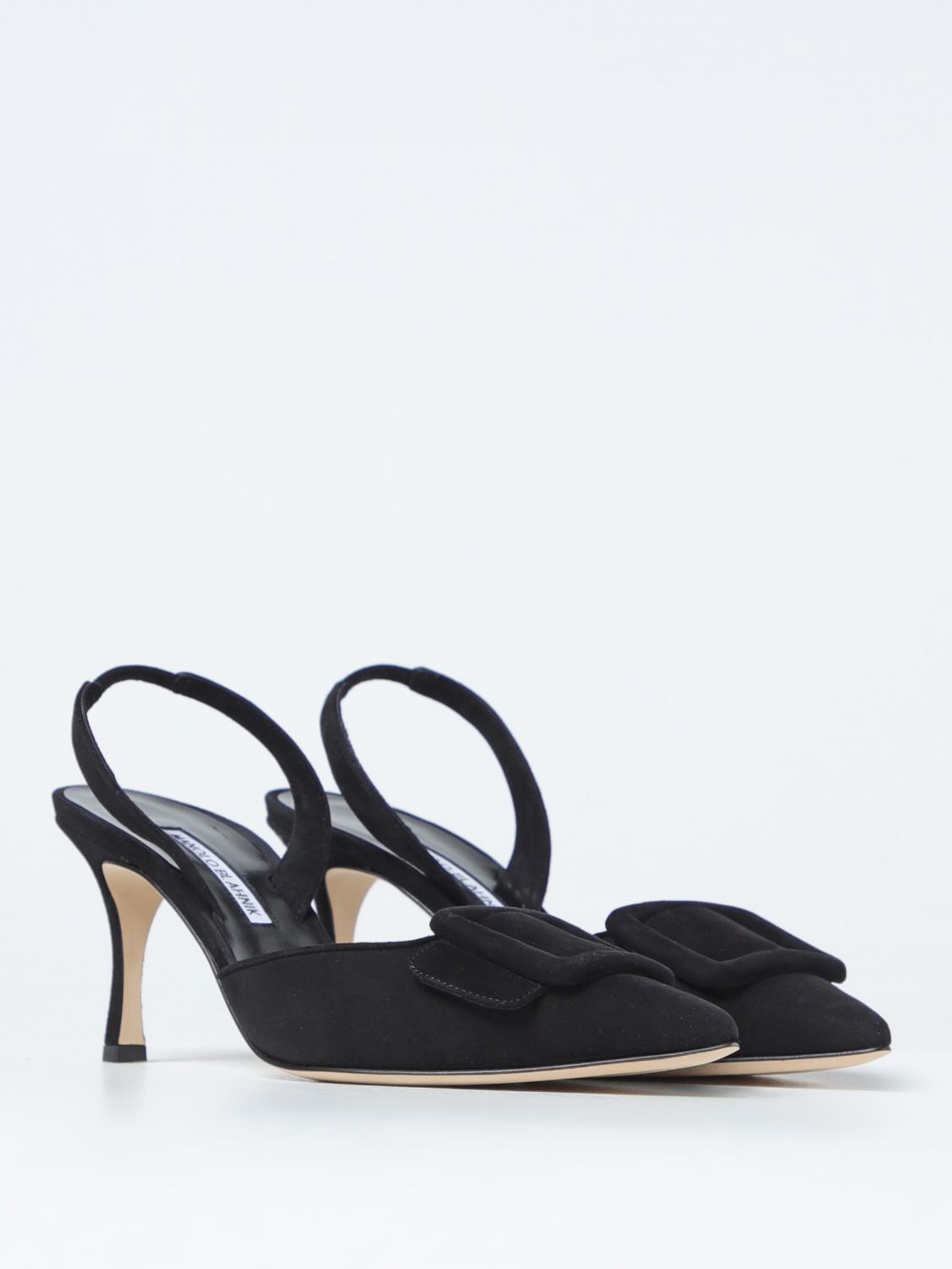 Giglio Slingback Maysli Manolo Blahnik in camoscio con fibbia decorativa Prezzo Ridotto