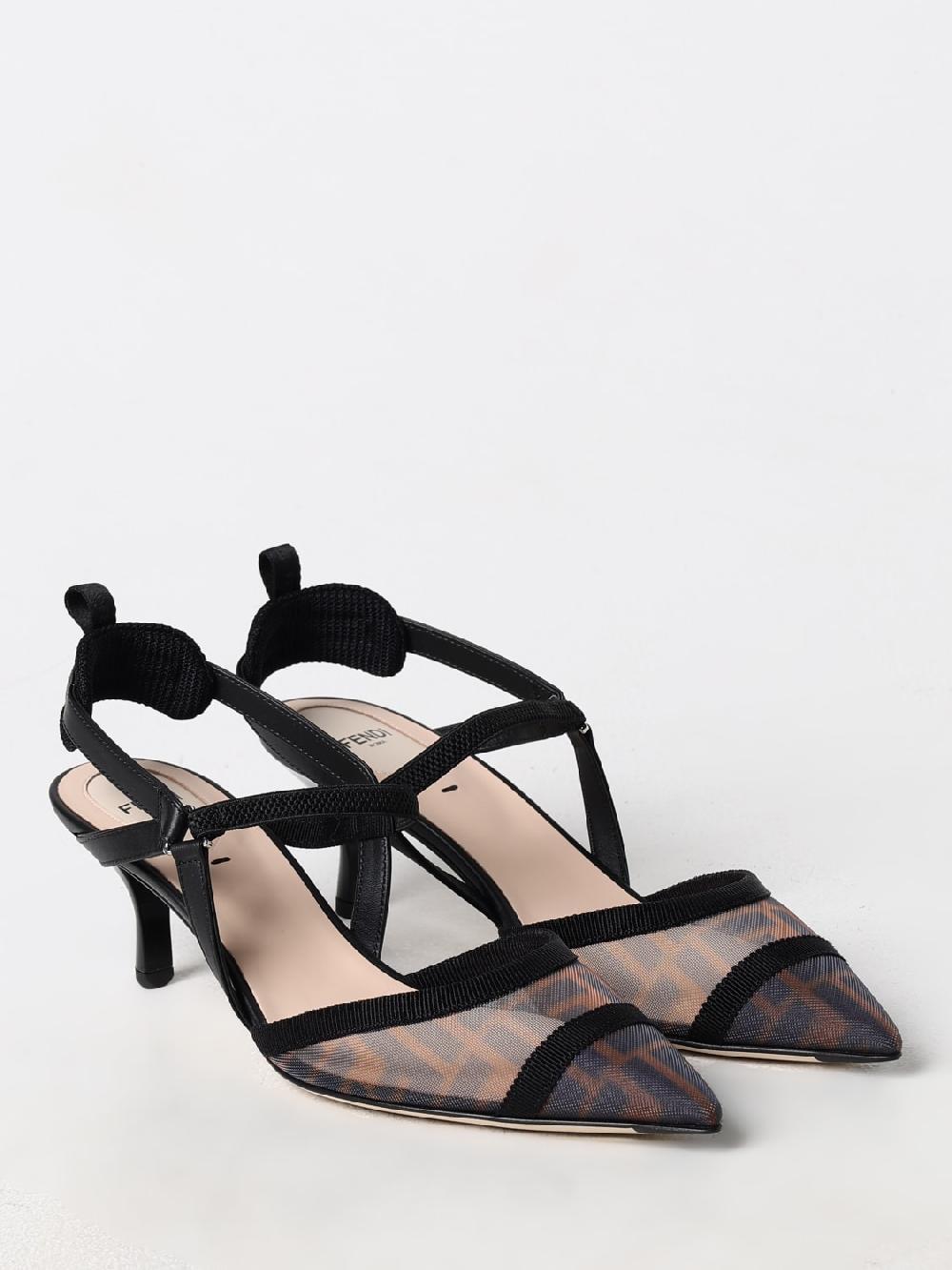Giglio Sllingback Colibrì Lite Fendi in mesh con monogram FF Presa