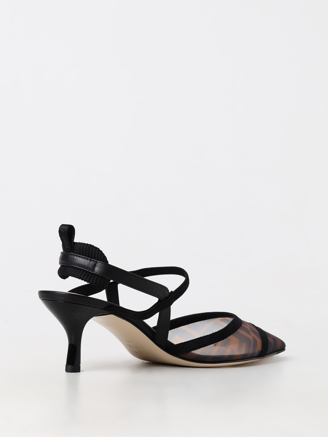 Giglio Sllingback Colibrì Lite Fendi in mesh con monogram FF Presa