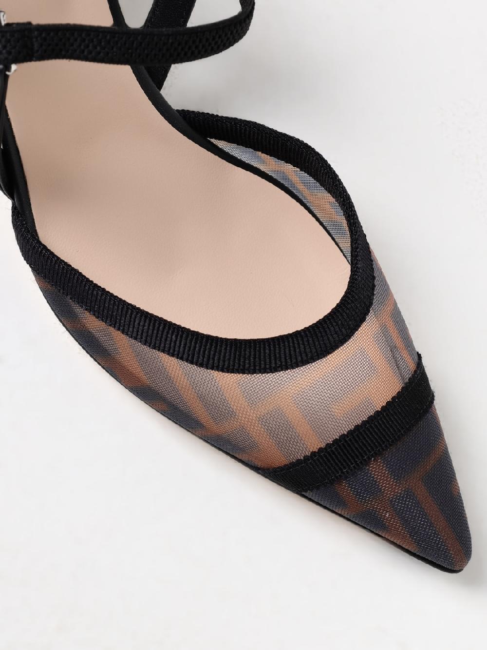 Giglio Sllingback Colibrì Lite Fendi in mesh con monogram FF Presa