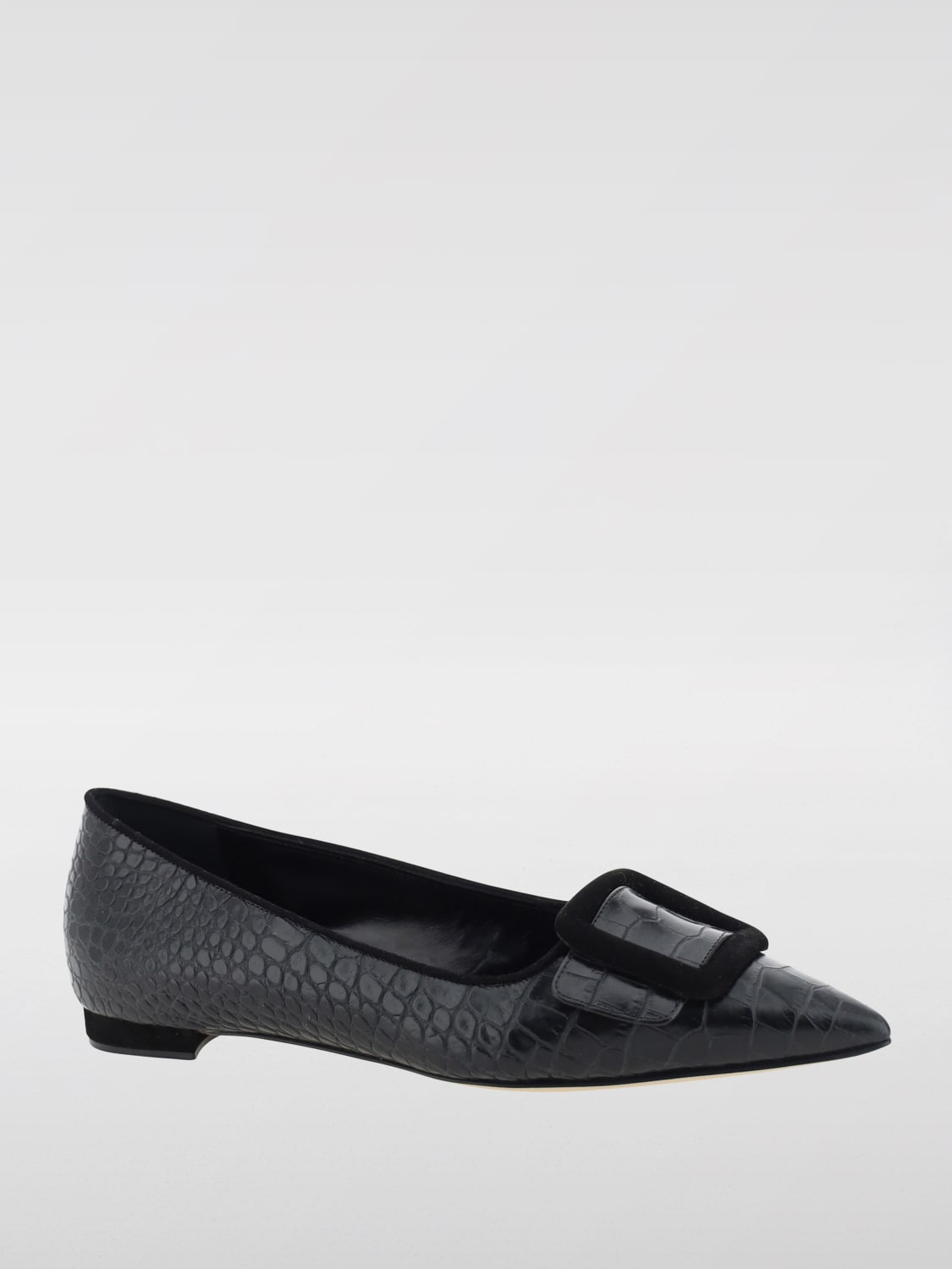 Giglio Ballerina Maysale Manolo Blahnik in pelle stampa cocco Online