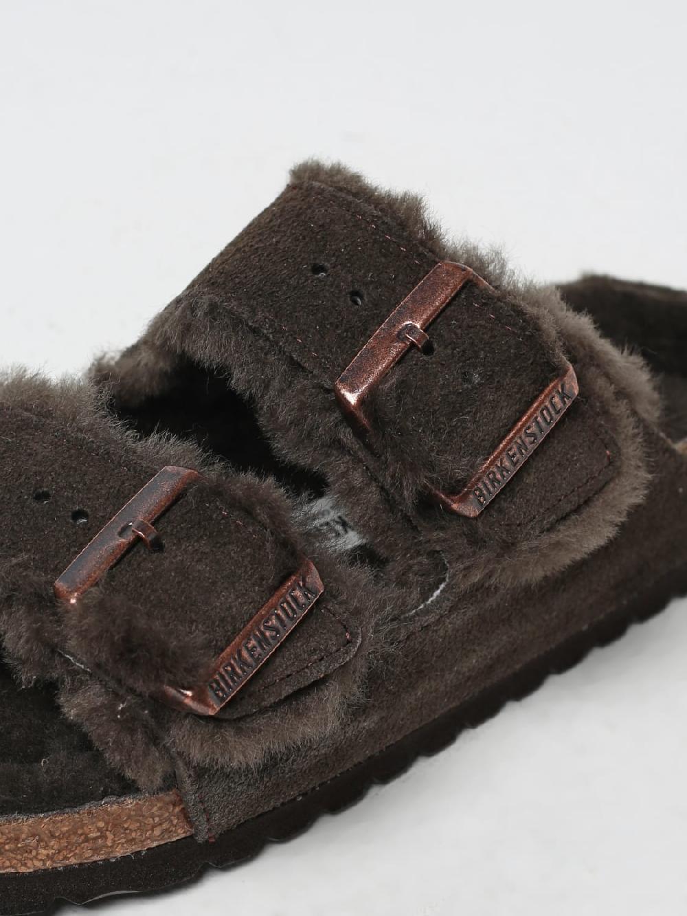 Giglio Sandalo Arizona Birkenstock in camoscio e shearling Hotsell