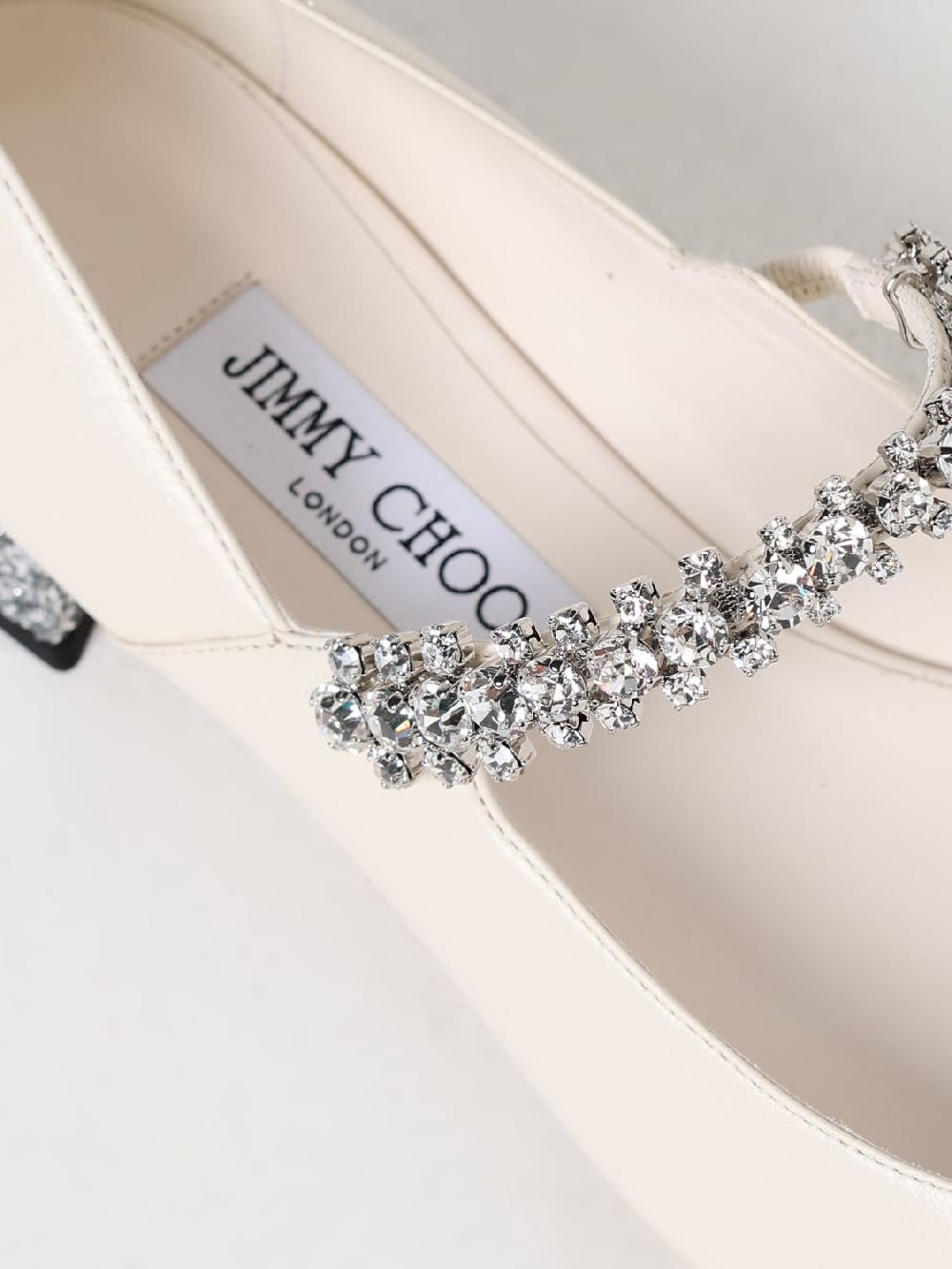 Giglio Pump bing jimmy choo in nappa con cristalli incastonati Affare Del Giorno