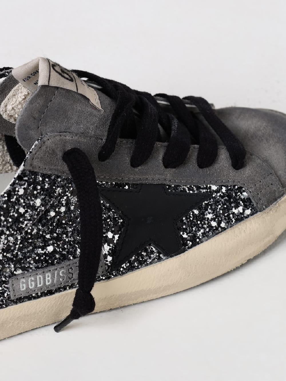 Giglio Sneakers Super Star Golden Goose in camoscio e glitter Presa