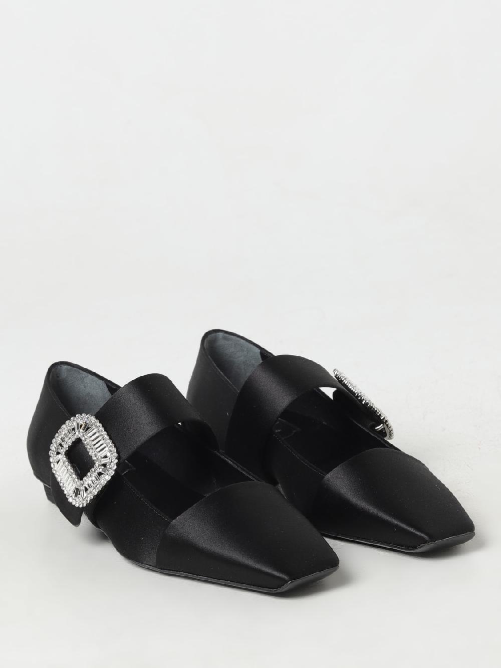 Giglio Ballerina Belle Vivier Roger Vivier in raso con fibbia gioiello Negozio online di fabbrica